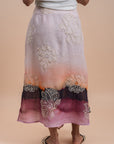 Grading peach/plum skirt embro