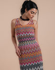 zigzag crochet dress