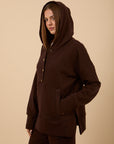 Brown Snap buttons sweat shirt