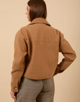 Wool Jacket with Pockets - Honey Beige