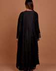 Satin & Lace Black Kimono