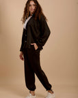 Black Crushed satin Set (2 pcs)