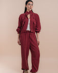 Peach skin crimson set