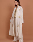 Off-white Sparkling Floral Kaftan