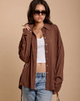 Brown Side sinching Shirt