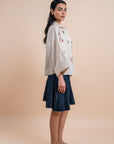 Denim Midi skirt - Dark blue