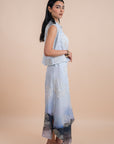 Grading blue/grey skirt embro