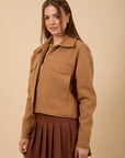 Wool Jacket with Pockets - Honey Beige