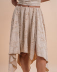 Flowing Midi Skirt - Beige