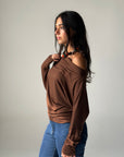 Draped Top - Brown