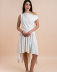 Flowing Midi Skirt - White