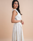 Restocking _ Asymmetric Draped Top - white