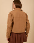 Wool Jacket with Pockets - Honey Beige