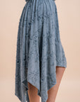 Flowing Midi Skirt - Blue