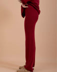 Burgundy Knit Pants