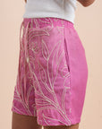 Grading pink embro shorts