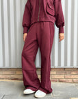 Burgundy Loose fit Sweatpants