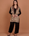 Brown & Gold Embro Vest
