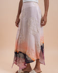 Grading peach/plum skirt embro