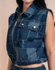 Checkers Denim Vest