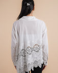 Asymmetric cotton shirt - white