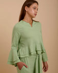 Mint Boho Long sleeve Top