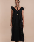 Puff Sleeve Dress - Black
