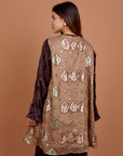 Metallic Mocha Vest - velvet coated