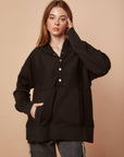 Black Snap buttons sweat shirt