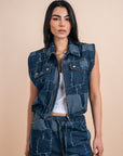 Checkers Denim Vest