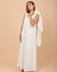 Off-white Linen & Crochet sleeveless dress