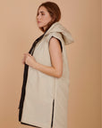 Long on the Go double face puffer Vest - Black