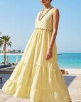 Handmade Embelishment shells dress - Yellow