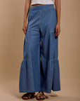 wide leg soft denim pants