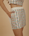 Asymmetrical Multicolor Embro skorts - nahlaelalfydesigns
