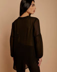Black Chiffon Top - nahlaelalfydesigns