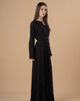 Black linen LS Linen dress - nahlaelalfydesigns
