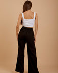 Black Wrap Linen Pants - nahlaelalfydesigns