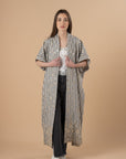 Embro Grey stripes Kaftan - nahlaelalfydesigns