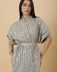 Embro Grey stripes Kaftan - nahlaelalfydesigns