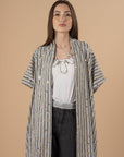 Embro Grey stripes Kaftan - nahlaelalfydesigns