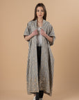 Embro Grey stripes Kaftan - nahlaelalfydesigns