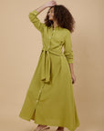 Kiwi Linen tye around shirt dress - nahlaelalfydesigns