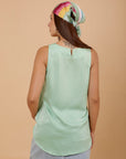 Light green airflow Sleeveless top - nahlaelalfydesigns