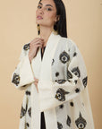 Off - White Embro applique kaftan - nahlaelalfydesigns