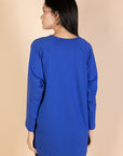 Oversized Drawstring T-shirt - Royal Blue - nahlaelalfydesigns