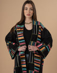 Vivid threads embro Kaftan - Black - nahlaelalfydesigns