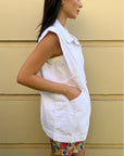 White Denim Vest - nahlaelalfydesigns