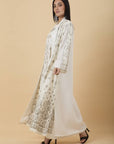 White, Silver Embro Kaftan - nahlaelalfydesigns