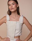 Asymmetrical Braided Embroidered top - nahlaelalfydesigns